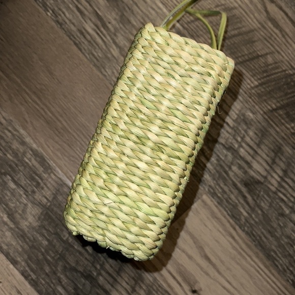 Sun and Sand straw handbag purse green palm trees - Picture 12 of 14